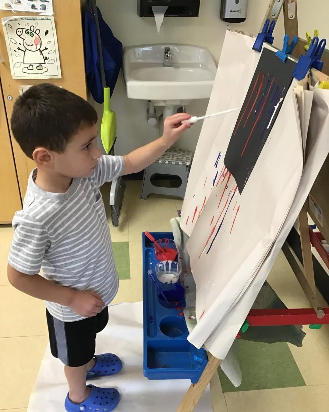 Children enjoying an art activity at Mountainside