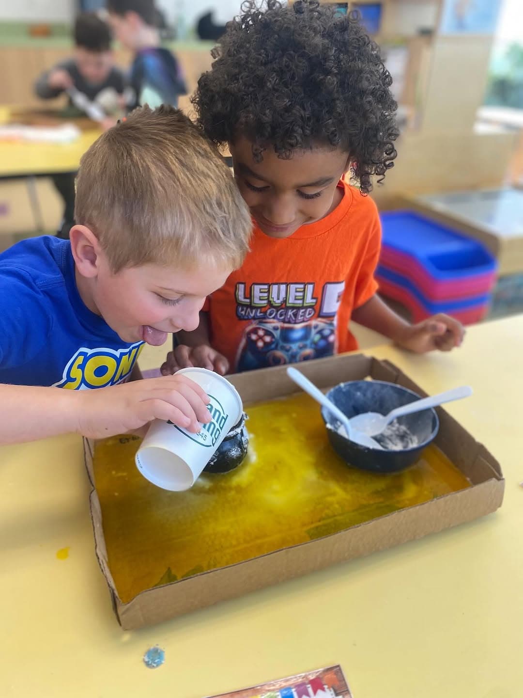Pre-K learning activities at Mountainside Children's Center