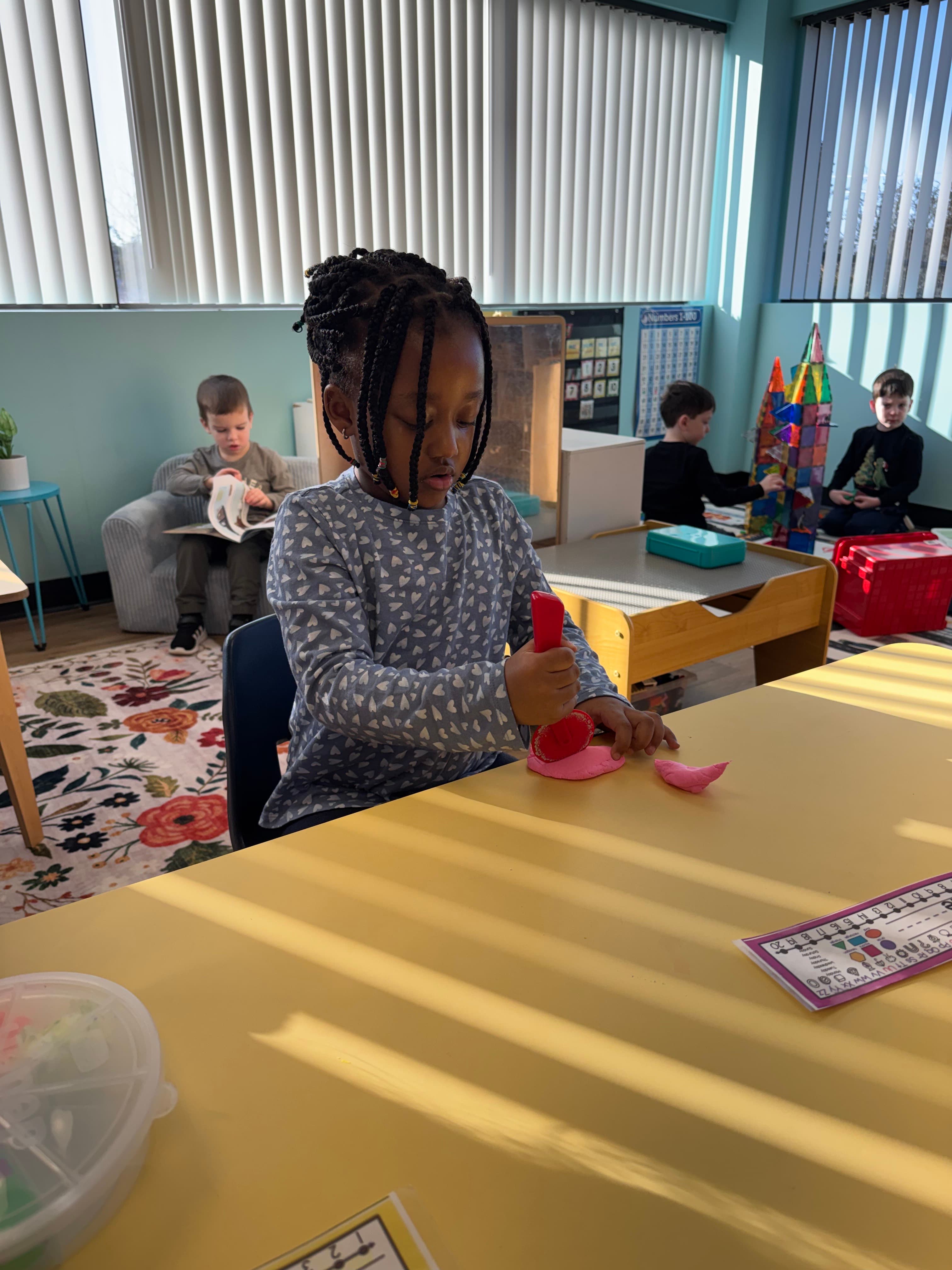 Preschool learning activities at Mountainside Children's Center