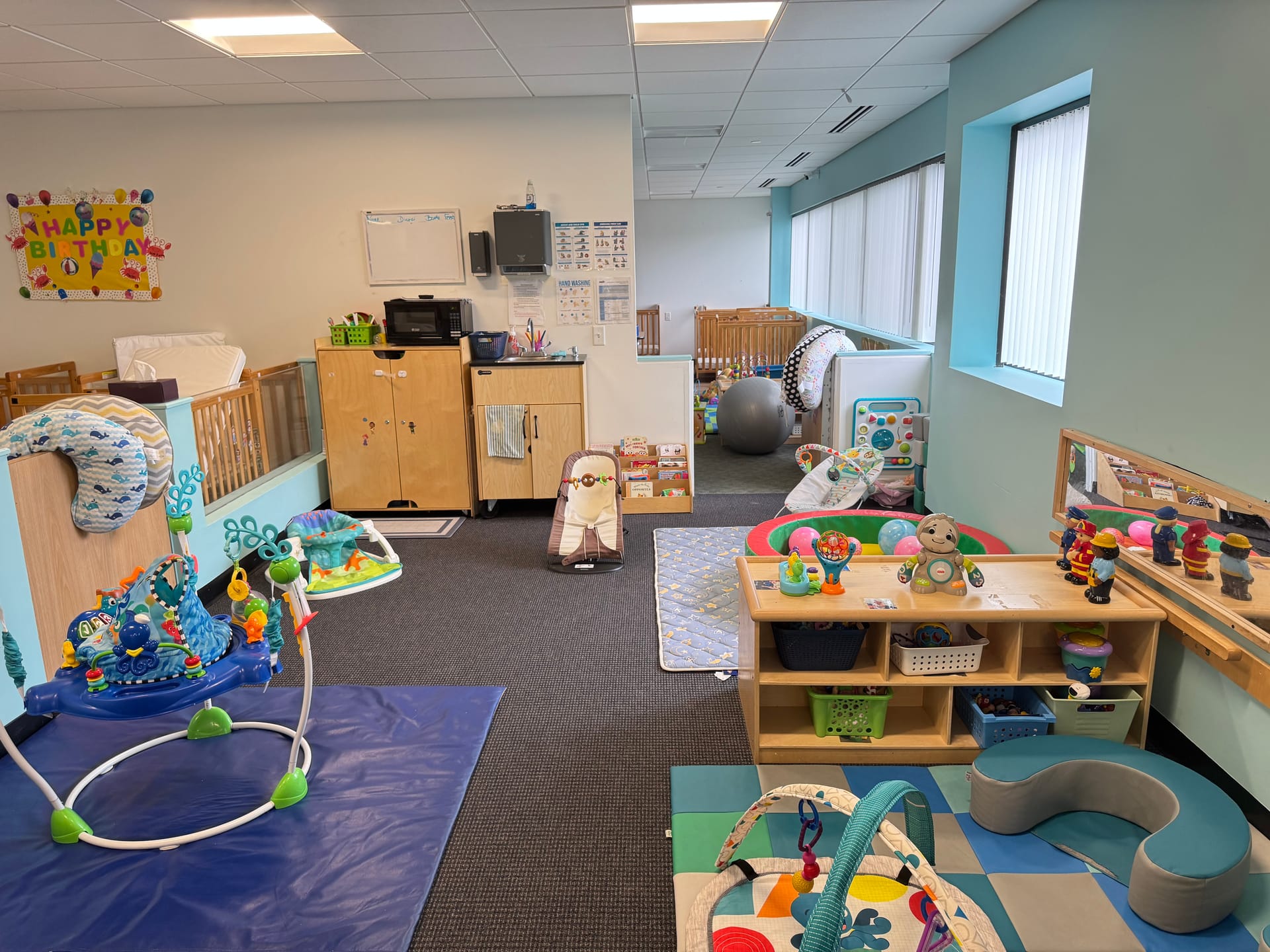 A calm, nurturing day in the infant room at Mountainside Children's Center