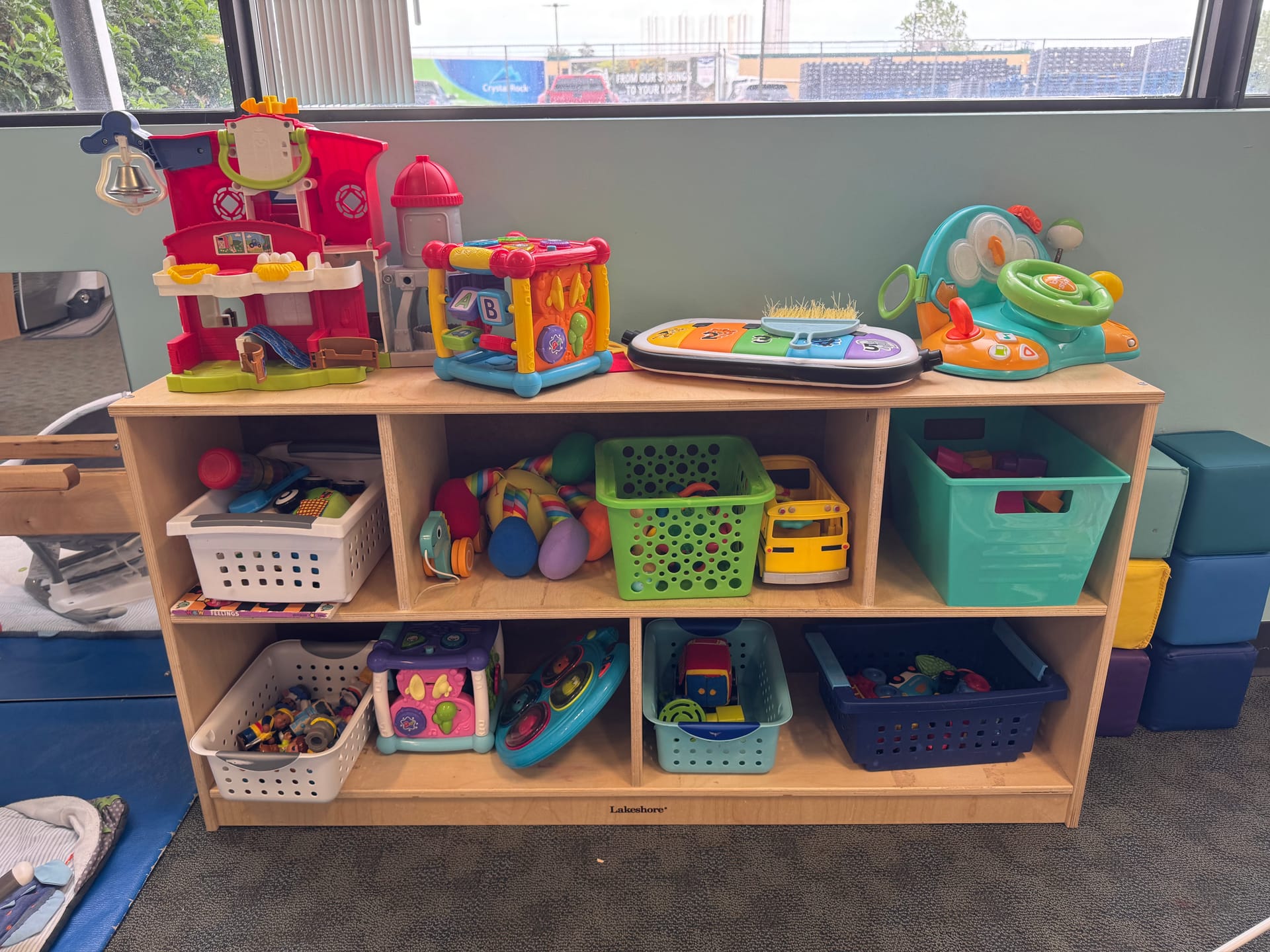Sensory toys in the infant room at Mountainside Children's Center