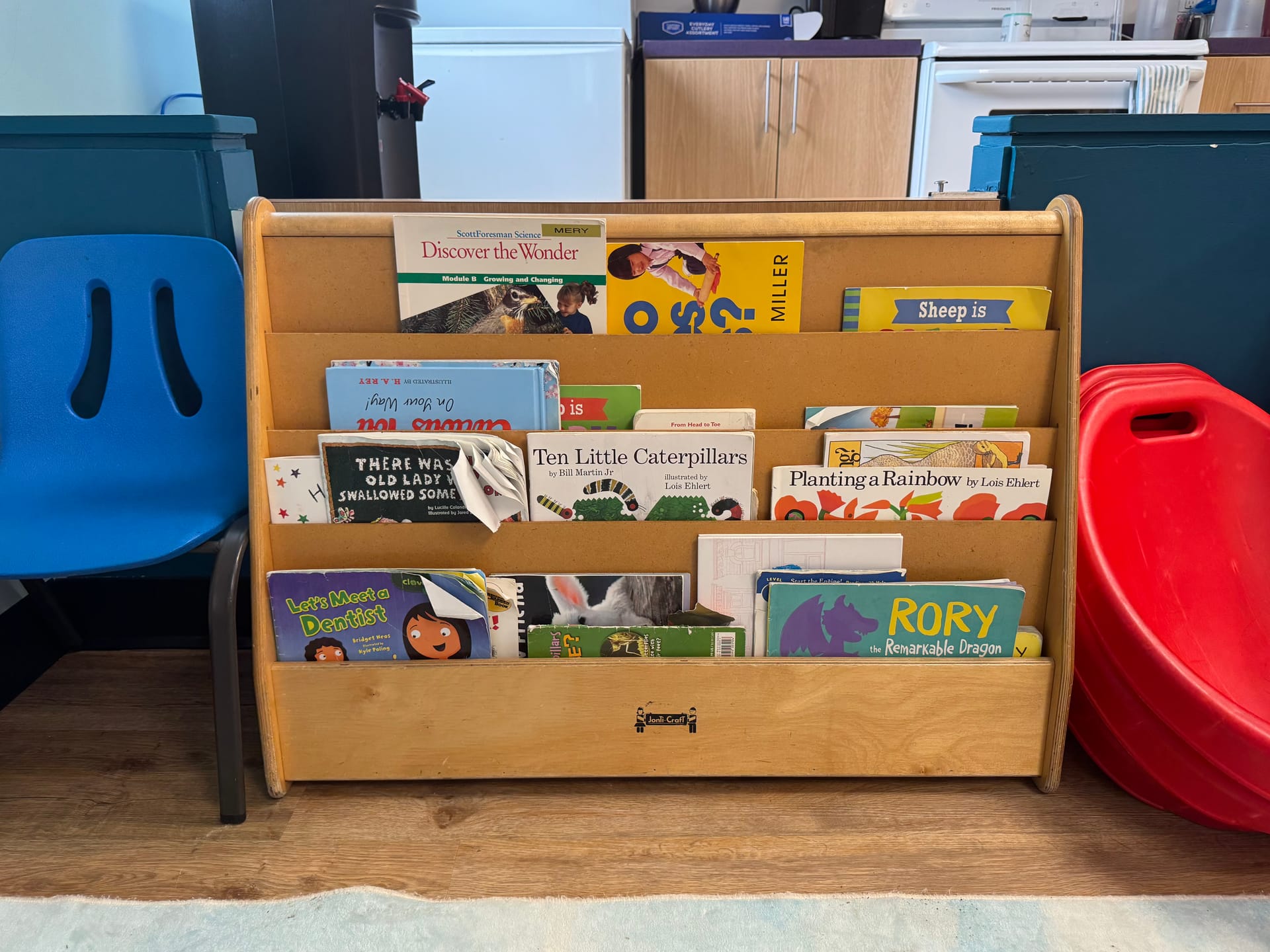 Reading corner in our pre-K classroom at Mountainside Children's Center