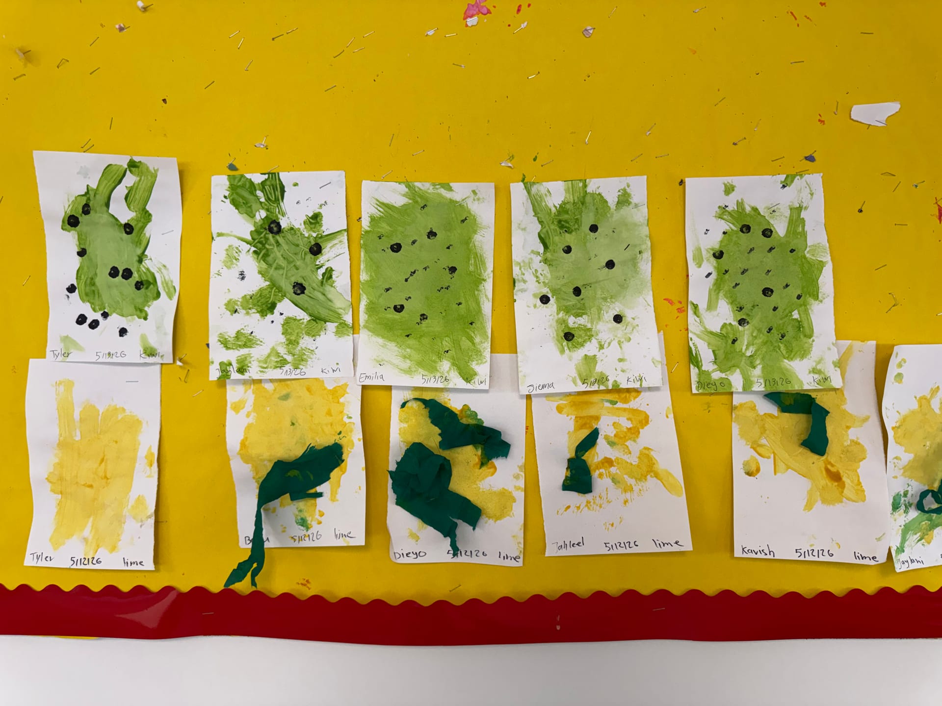 Artwork made by our toddlers at Mountainside Children's Center